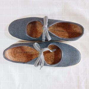 Lucky Brand Women's Lisia Cutout Tie Fabric Sneakers In Navy